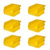 Triton Products 12 lb Hang & Stack Storage Bin, Polypropylene, 4.125  in W, 3 in H, 5-3/8 in L, Yellow 3-210Y-6